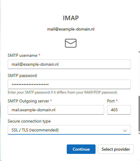 outlook 4 smtp
